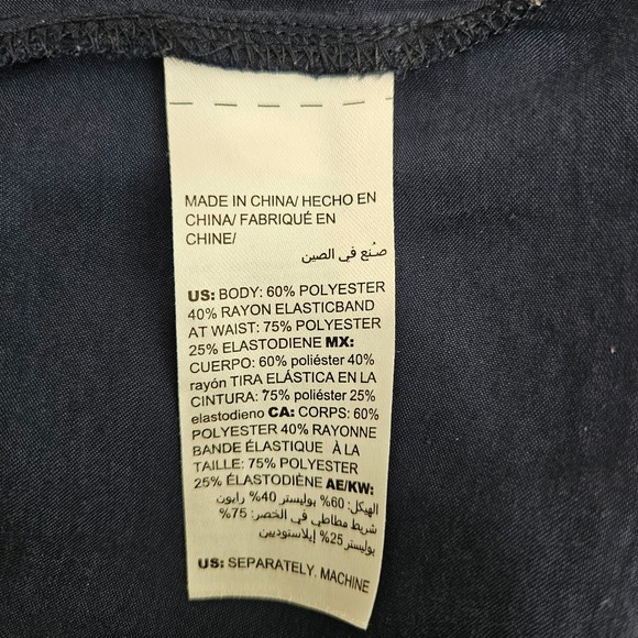 Chicos Maxi Skirt Elastic Waist Chico 3 Misses 16 Flowy Side Slit Travel Casual - Picture 11 of 15